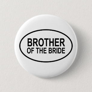 Bruder des Braut-Wedding Ovals Button