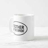 Bruder des Braut-Wedding Ovals Kaffeetasse (Vorderseite Links)