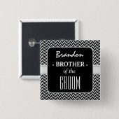 BRUDER des BRÄUTIGAM Trendy Hahnentrittmusters A03 Button (Vorne & Hinten)