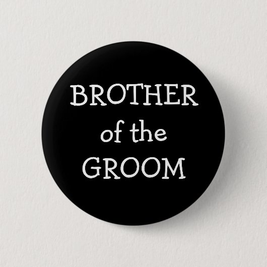 Bruder des Bräutigams Button (Vorderseite)
