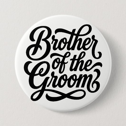 Bruder des Bräutigams Hochzeitsprobe Dinner Button (Vorderseite)