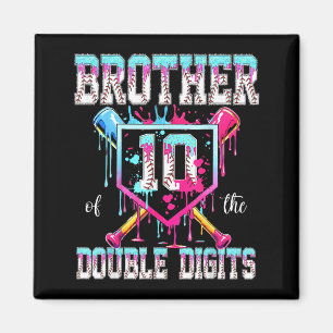 Bruder des Doppelten Geburtstagsjungen 10 Magnet
