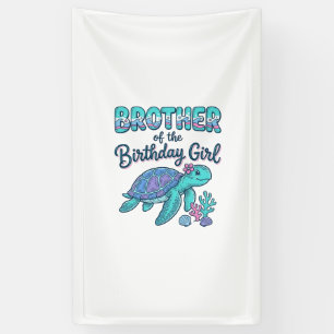 Bruder des Geburtstag-Schildkröten-Shirts Desi Banner