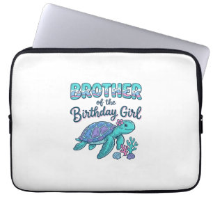 Bruder des Geburtstag-Schildkröten-Shirts Desi Laptopschutzhülle