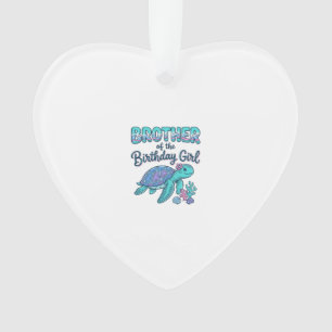 Bruder des Geburtstag-Schildkröten-Shirts Desi Ornament