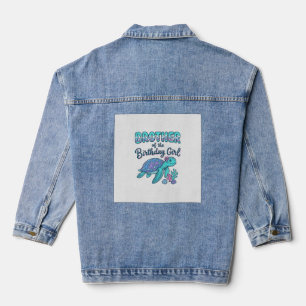 Bruder des Geburtstagmädchens Meeresschildkröte-Sh Jeansjacke