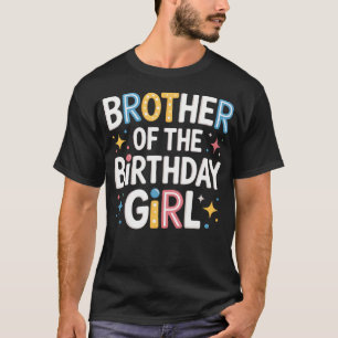 Bruder des Geburtstagmädchens Rosa Familienparty T-Shirt