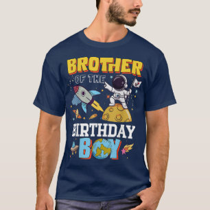 Bruder des Geburtstags Astronauten Weltraumthema T-Shirt
