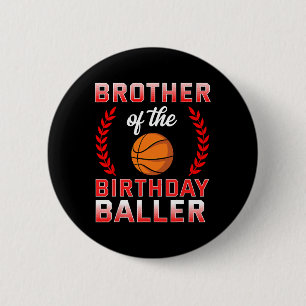 Bruder des Geburtstags Boy Bysketbyll Bday Celebr Button