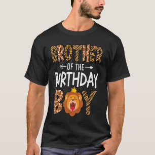 Bruder des Geburtstags Boy Lion Animal King Boy T-Shirt