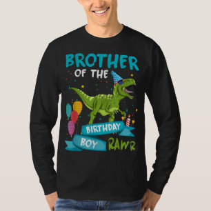 Bruder des Geburtstags Boy T-Rex Dinosaurier Birth T-Shirt