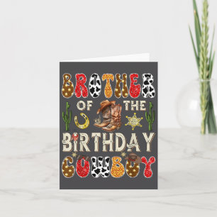 Bruder des Geburtstags Cowboy Western Groovy Rodeo Karte