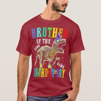 Bruder des Geburtstags Junge Dinosaurier T-Shirt