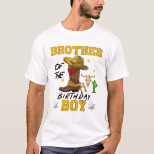 Bruder des Geburtstags Junge Thema Cowboy Party Sp T-Shirt
