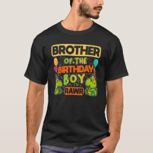 Bruder des Geburtstags Jungen Rawr Tyrannosaurus D T-Shirt
