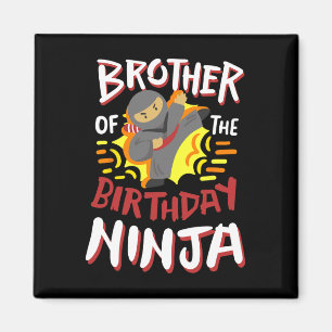 Bruder des Geburtstags Ninja Karate Kinder Bday Pa Magnet
