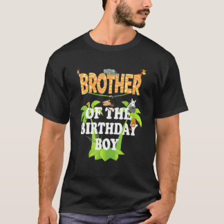 Bruder des Geburtstags Zoo Thema Tier-Party T-Shirt