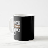 Bruder des Geburtstagsfußballs 1. Geburtstag Kaffeetasse (Vorderseite Links)