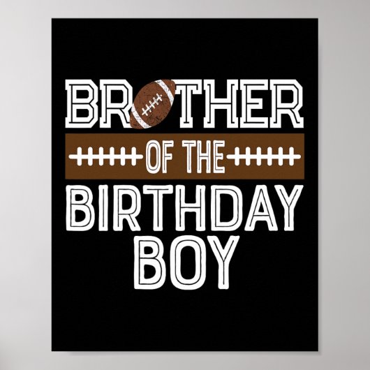 Bruder des Geburtstagsfußballs 1. Geburtstag Poster (Vorne)