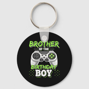 Bruder des Geburtstagsjungen Matching Video Game B Schlüsselanhänger