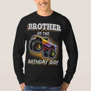 Bruder des Geburtstagsjungen Monster Truck Geburts T-Shirt
