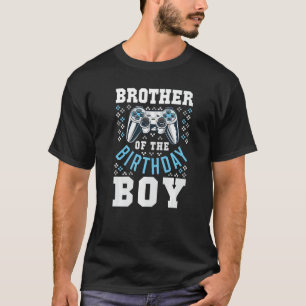 Bruder des Geburtstagsjungen passendes Video-Spiel T-Shirt