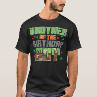 Bruder des Geburtstagsjungen Pixel-Gamer Geburtsta T-Shirt