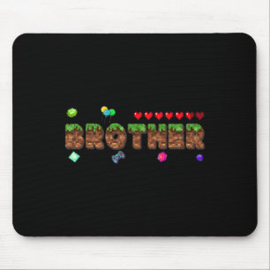 Bruder des Geburtstagsjungen Pixel-Spiel Matching  Mousepad