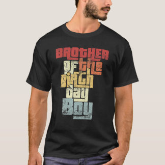 Bruder des Geburtstagsjungen Retro cool passend fa T-Shirt