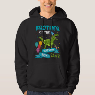 Bruder des Geburtstagsjungen T-Rex Dinosaur Geburt Hoodie