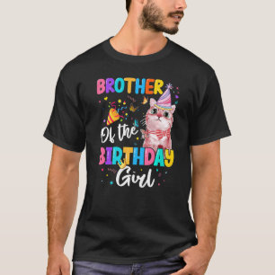 Bruder des Geburtstagskind Katze Kätzchen Thema Fa T-Shirt