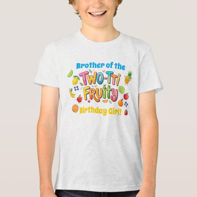 Bruder des Geburtstagskindes Twotti Fruity Shirt (Vorderseite)