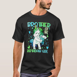 Bruder des Geburtstagsmädchens Unicorn Brot T-Shirt