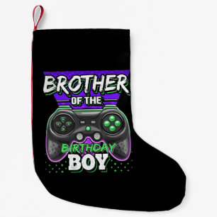 Bruder des Geburtstagsspielers Boy Matching Video Kleiner Weihnachtsstrumpf