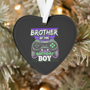 Bruder des Geburtstagsspielers Boy Matching Video  Ornament
