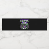 Bruder des Geburtstagsspielers Geschenk Wasserflaschenetikett (Einzelnes Label)