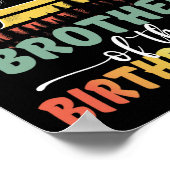 Bruder des Geburtstagsspielers Matching F Poster (Ecke)