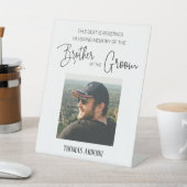 Bruder des Groom-Gedächtnisses vorbehalten Hochzei Sockelschild (In SItu)