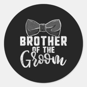 Bruder des Groom-Shirts für Jungen Funny Bachelor Runder Aufkleber