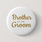 Bruder des Groom Wedding Custom Button (Vorderseite)