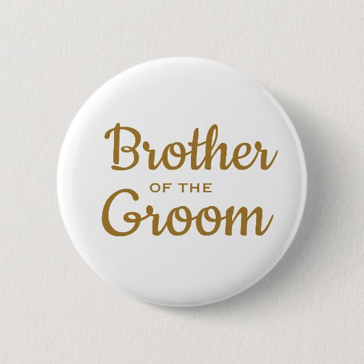 Bruder des Groom Wedding Custom Button (Vorderseite)