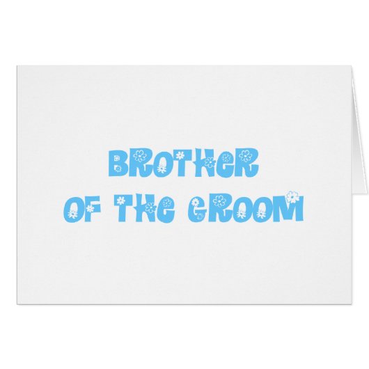 Bruder des Grooms (Vorderseite (Horizontal))