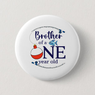 Bruder des großen Fangens Jungen erster Geburtstag Button