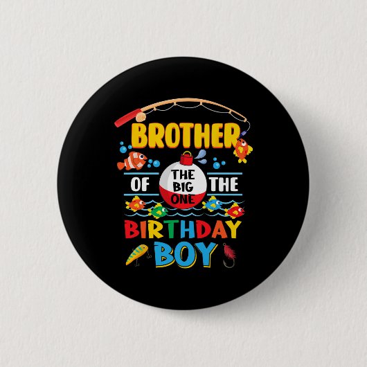 Bruder des Großen Fischen 1. Geburtstag Ofisa Button (Vorderseite)
