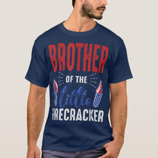 Bruder des kleinen Firecracker 4. Juli Birt T-Shirt