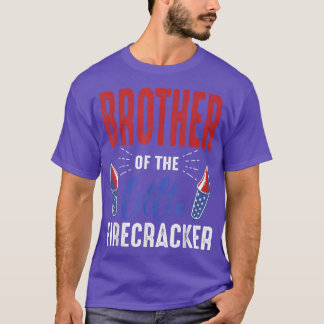 Bruder des kleinen Firecracker 4. Juli Birt T-Shirt