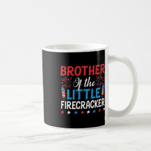 Bruder des kleinen Firecracker Shirts 4. Juli Kaffeetasse