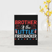 Bruder des kleinen Firecracker Shirts 4. Juli Karte (Gelbe Blume)