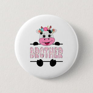 Bruder des Party der Geburtstagskuhe _1 Button