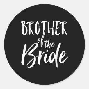 Bruder des Shirts Hochzeit Spaß Niedlich Marria Runder Aufkleber